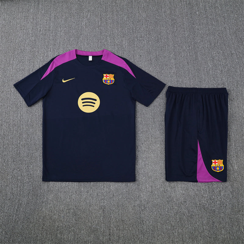 Barcelona Dark Blue Training Shirt + Shorts Kit 25/26