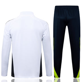 Real Madrid White/Black Tracksuit Half-Zip 25/26
