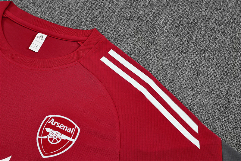 Tenue Arsenal rouge/gris 25/26 (maillot + short)