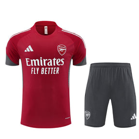 Tenue Arsenal rouge/gris 25/26 (maillot + short)