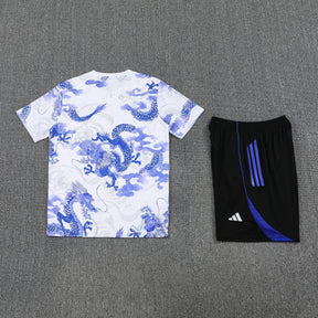 Tenue d'entraînement Real Madrid bleu dragon (maillot et short) 25/26