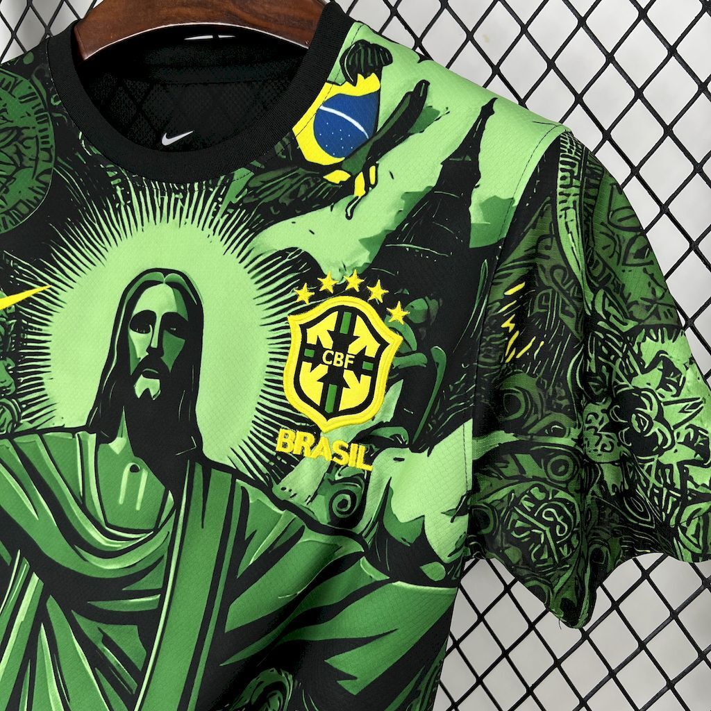 Brazil Christ the Redeemer Special Edition Green Jersey 2025
