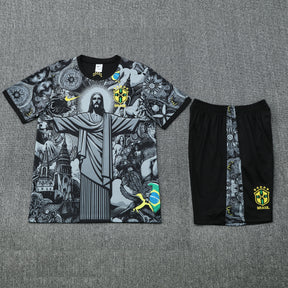 Kit Shirt + Shorts Brazil Christ the Redeemer Gray Training 25/26