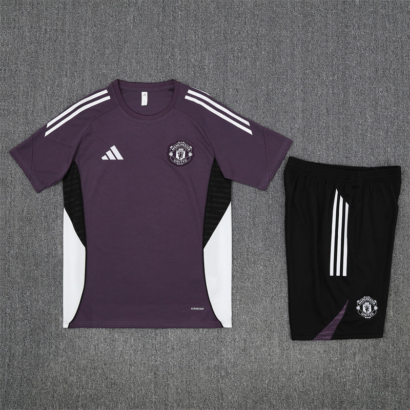 Kit Shirt + Shorts Manchester United Training Purple/White 25/26