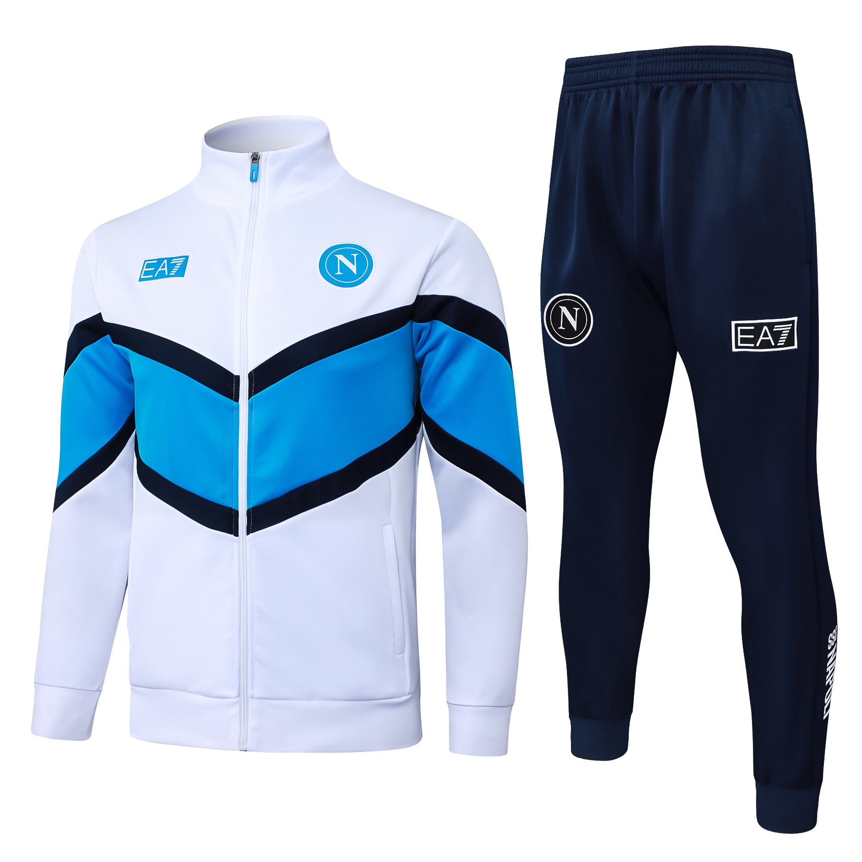 Napoli White/Blue Tracksuit Full-Zip 25/26