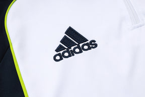 Real Madrid White/Black Tracksuit Half-Zip 25/26