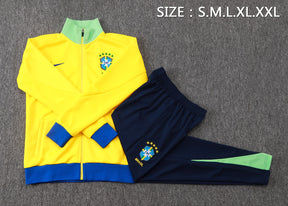 Brazil Yellow/Dark Blue Tracksuit Full-Zip 25/26