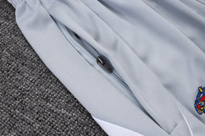 Real Madrid White/Gray Tracksuit Half-Zip 25/26