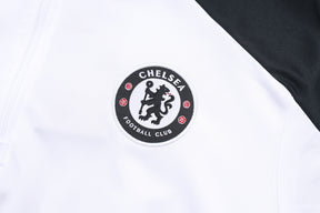 Chelsea White/Black Tracksuit Half-Zip 25/26