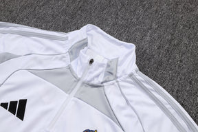 Real Madrid White/Gray Tracksuit Half-Zip 25/26