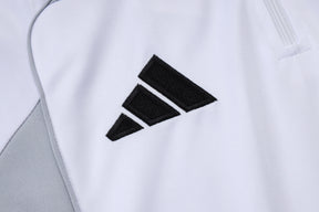 Real Madrid White/Gray Tracksuit Half-Zip 25/26