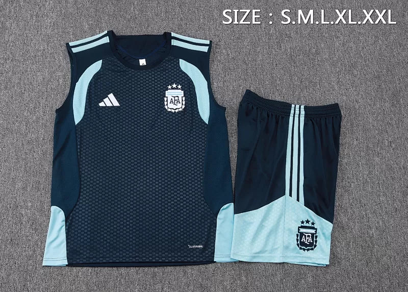 Completino Canottiera Argentina 26/27 Uomo Blu Navy | Kit Allenamento