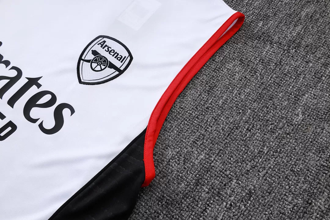 Completino Canottiera Arsenal 2025/26 Uomo Bianco | Kit Allenamento