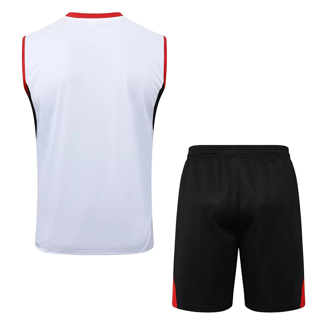 Completino Canottiera Arsenal 2025/26 Uomo Bianco | Kit Allenamento