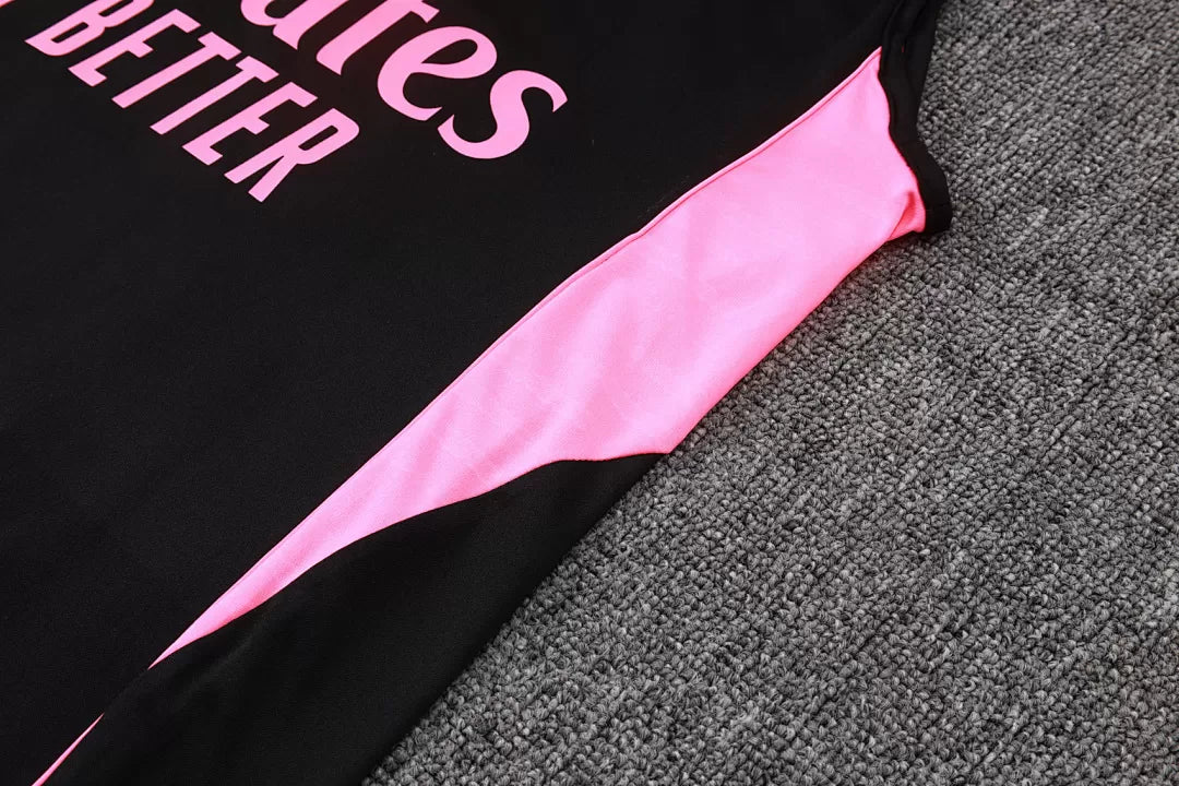 Completino Canottiera Arsenal 2025/26 Uomo Nero Rosa | Kit Allenamento