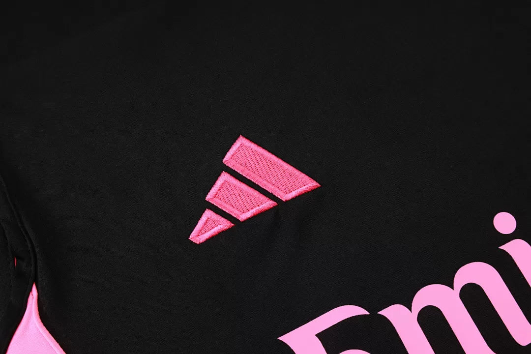 Completino Canottiera Arsenal 2025/26 Uomo Nero Rosa | Kit Allenamento