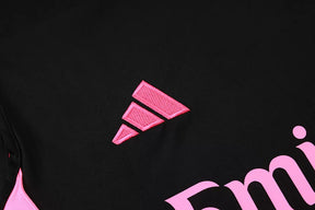 Completino Canottiera Arsenal 2025/26 Uomo Nero Rosa | Kit Allenamento