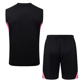 Completino Canottiera Arsenal 2025/26 Uomo Nero Rosa | Kit Allenamento