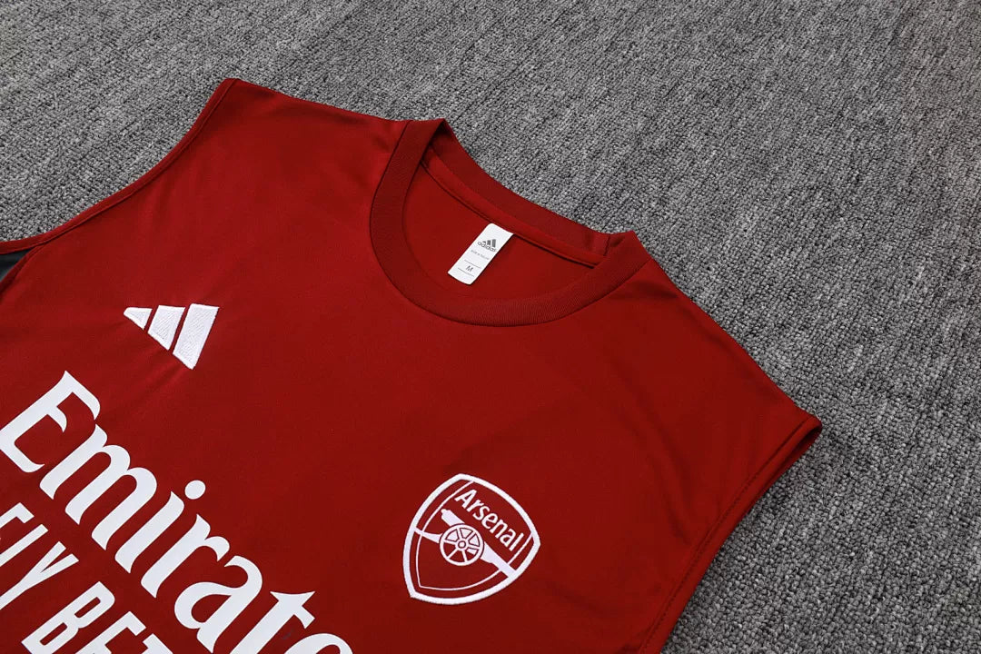 Completino Canottiera Arsenal 2025/26 Uomo Rosso | Kit Allenamento