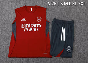 Completino Canottiera Arsenal 2025/26 Uomo Rosso | Kit Allenamento