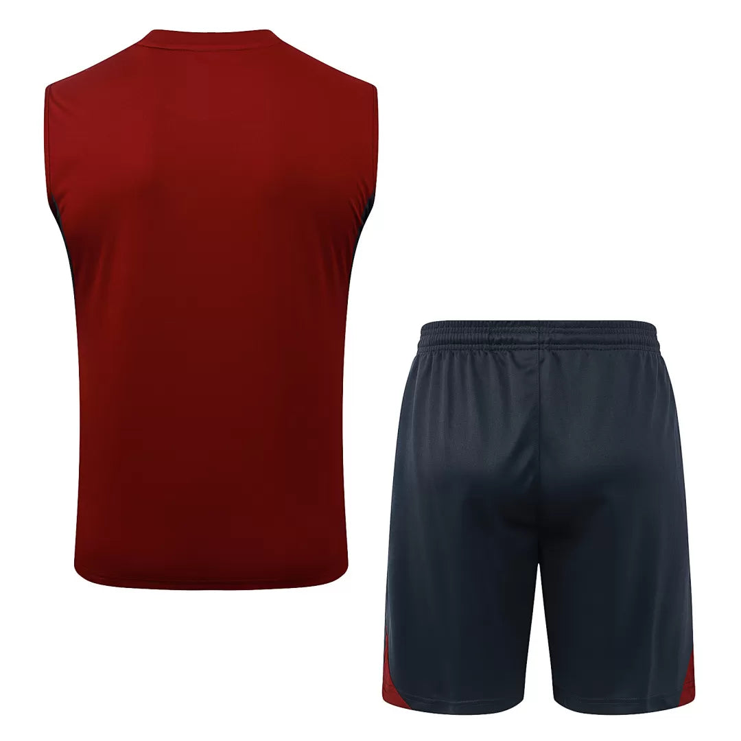 Completino Canottiera Arsenal 2025/26 Uomo Rosso | Kit Allenamento
