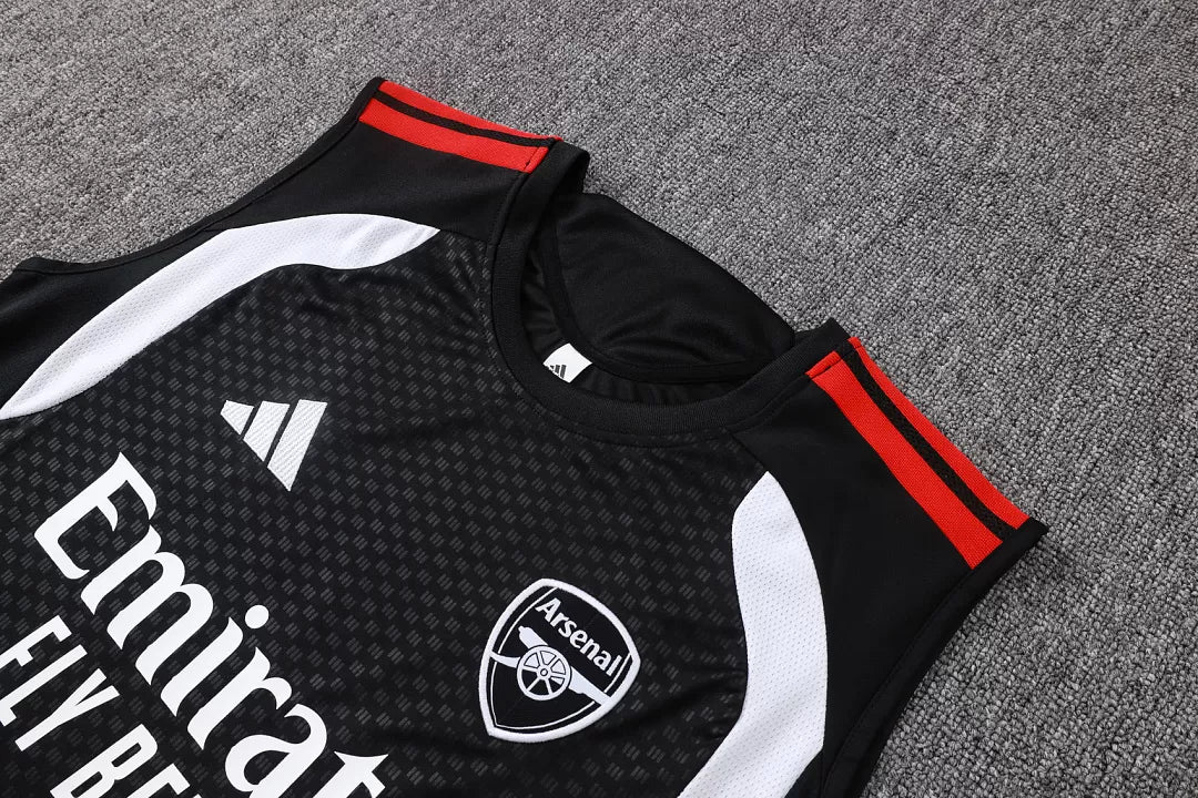 Completino Canottiera Arsenal 26/27 Uomo Nero | Kit Allenamento