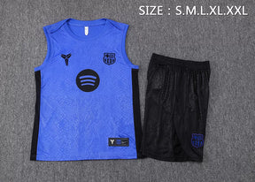 Completino Canottiera Barcelona 2025/26 Uomo Blu | Kit Allenamento
