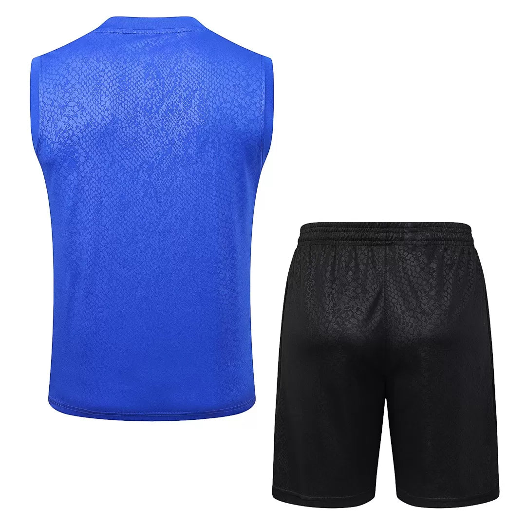 Completino Canottiera Barcelona 2025/26 Uomo Blu | Kit Allenamento