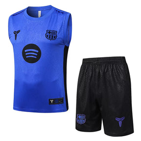 Completino Canottiera Barcelona 2025/26 Uomo Blu | Kit Allenamento
