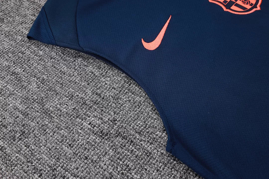 Completino Canottiera Barcelona 2025/26 Uomo Blu Navy | Kit Allenamento