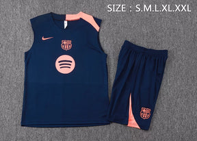 Completino Canottiera Barcelona 2025/26 Uomo Blu Navy | Kit Allenamento