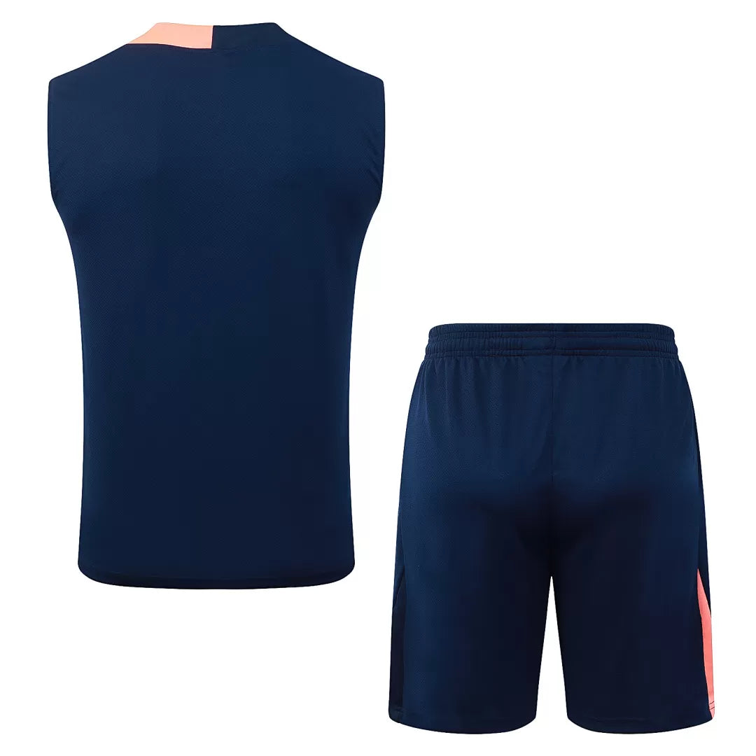 Completino Canottiera Barcelona 2025/26 Uomo Blu Navy | Kit Allenamento