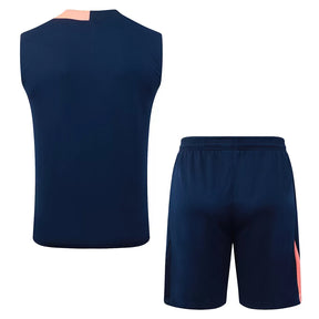 Completino Canottiera Barcelona 2025/26 Uomo Blu Navy | Kit Allenamento