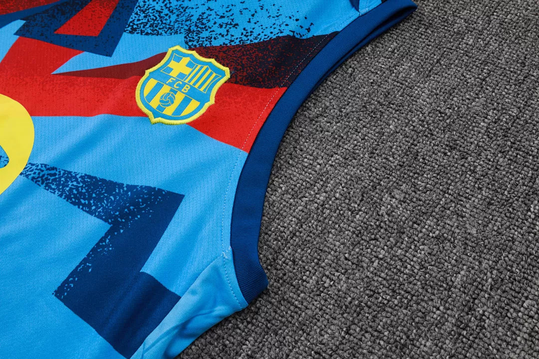 Completino Canottiera Barcelona 2025/26 Uomo Multicolor | Kit Allenamento