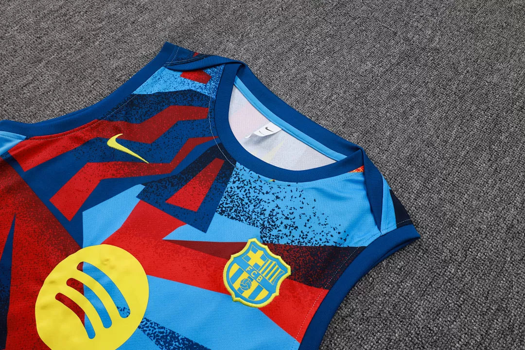 Completino Canottiera Barcelona 2025/26 Uomo Multicolor | Kit Allenamento