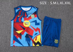 Completino Canottiera Barcelona 2025/26 Uomo Multicolor | Kit Allenamento