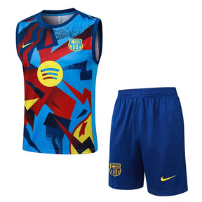 Completino Canottiera Barcelona 2025/26 Uomo Multicolor | Kit Allenamento