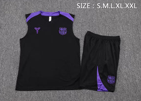 Completino Canottiera Barcelona 25/26 Uomo Nero Viola | Kit Allenamento