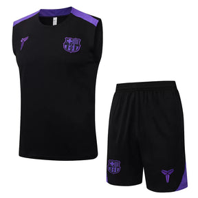 Completino Canottiera Barcelona 25/26 Uomo Nero Viola | Kit Allenamento