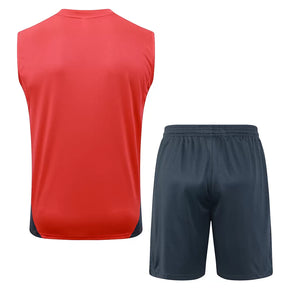 Completino Canottiera Bayern München 25/26 Uomo Rosso | Kit Allenamento