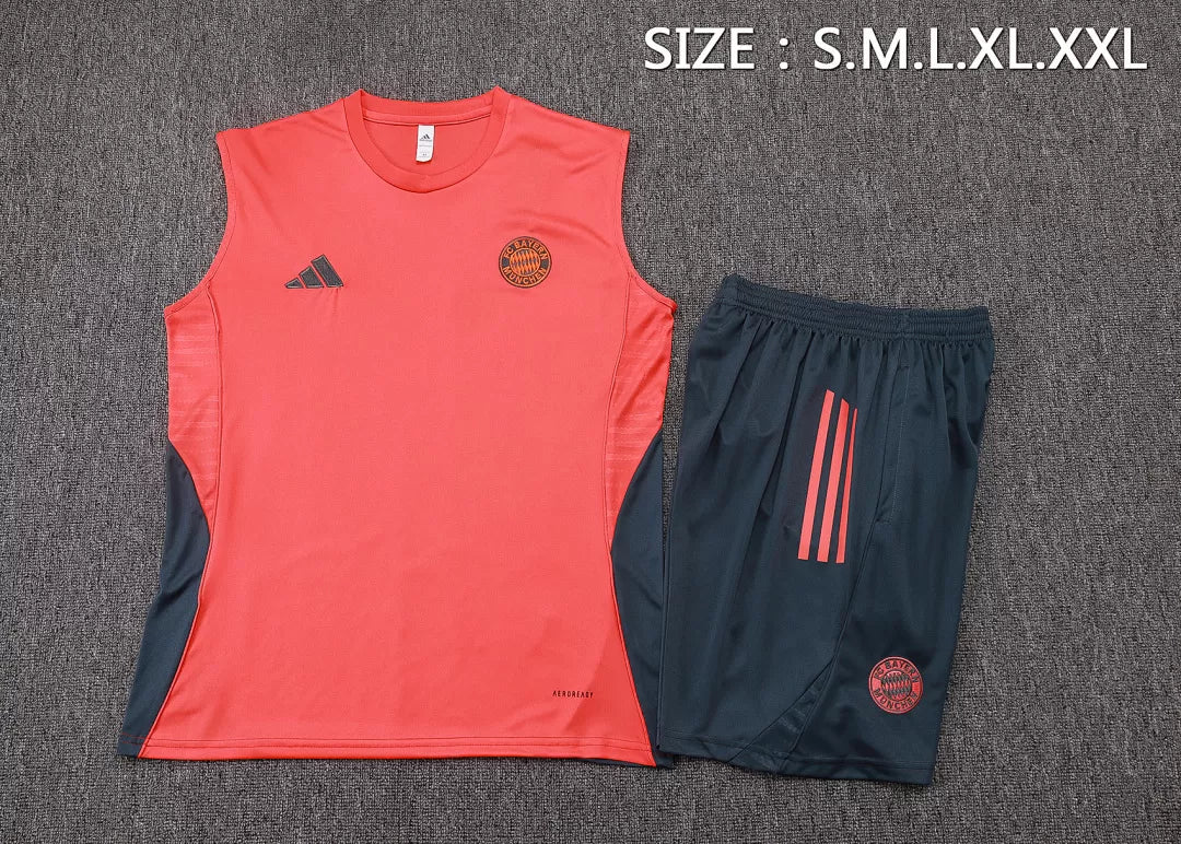Completino Canottiera Bayern München 25/26 Uomo Rosso | Kit Allenamento