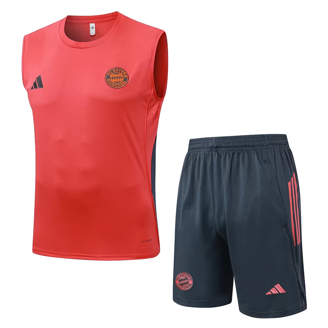 Completino Canottiera Bayern München 25/26 Uomo Rosso | Kit Allenamento