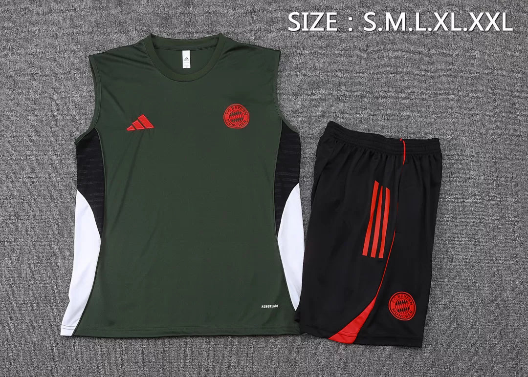 Completino Canottiera Bayern München 25/26 Uomo Verde | Kit Allenamento