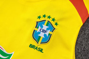 Completino Canottiera Brasile 2025/26 Uomo Giallo | Kit Allenamento