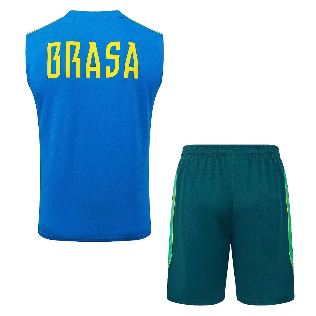 Completino Canottiera Brasile 26/27 Uomo Blu | Kit Allenamento