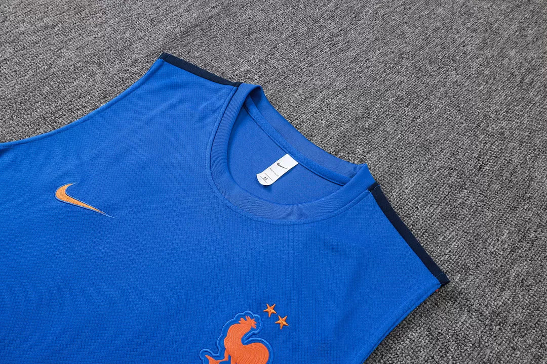 Completino Canottiera Francia 26/27 Uomo Blu | Kit Allenamento