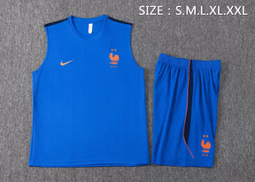 Completino Canottiera Francia 26/27 Uomo Blu | Kit Allenamento