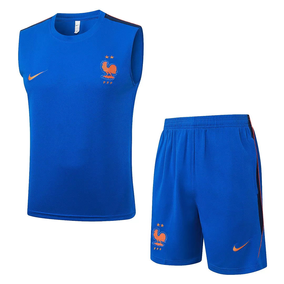 Completino Canottiera Francia 26/27 Uomo Blu | Kit Allenamento