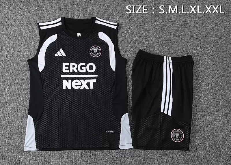 Completino Canottiera Inter Miami 26/27 Uomo Nero | Kit Allenamento