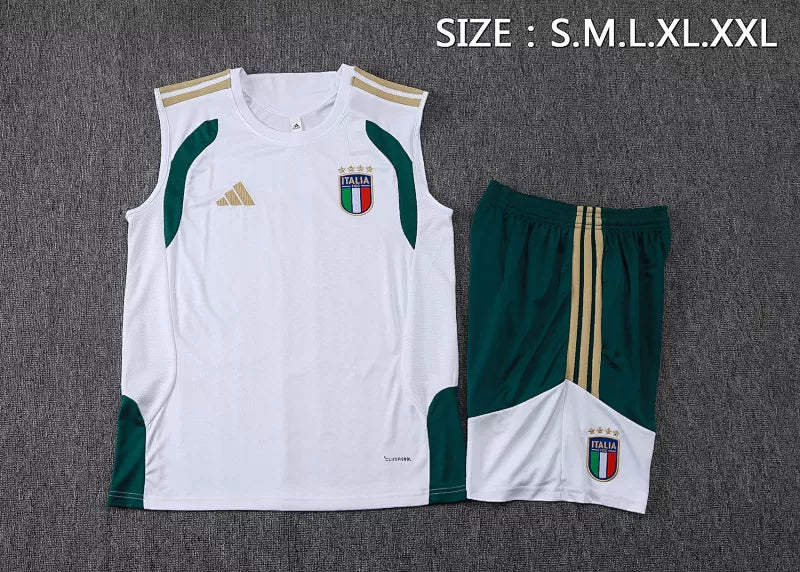 Completino Canottiera Italia 26/27 Uomo Bianco | Kit Allenamento